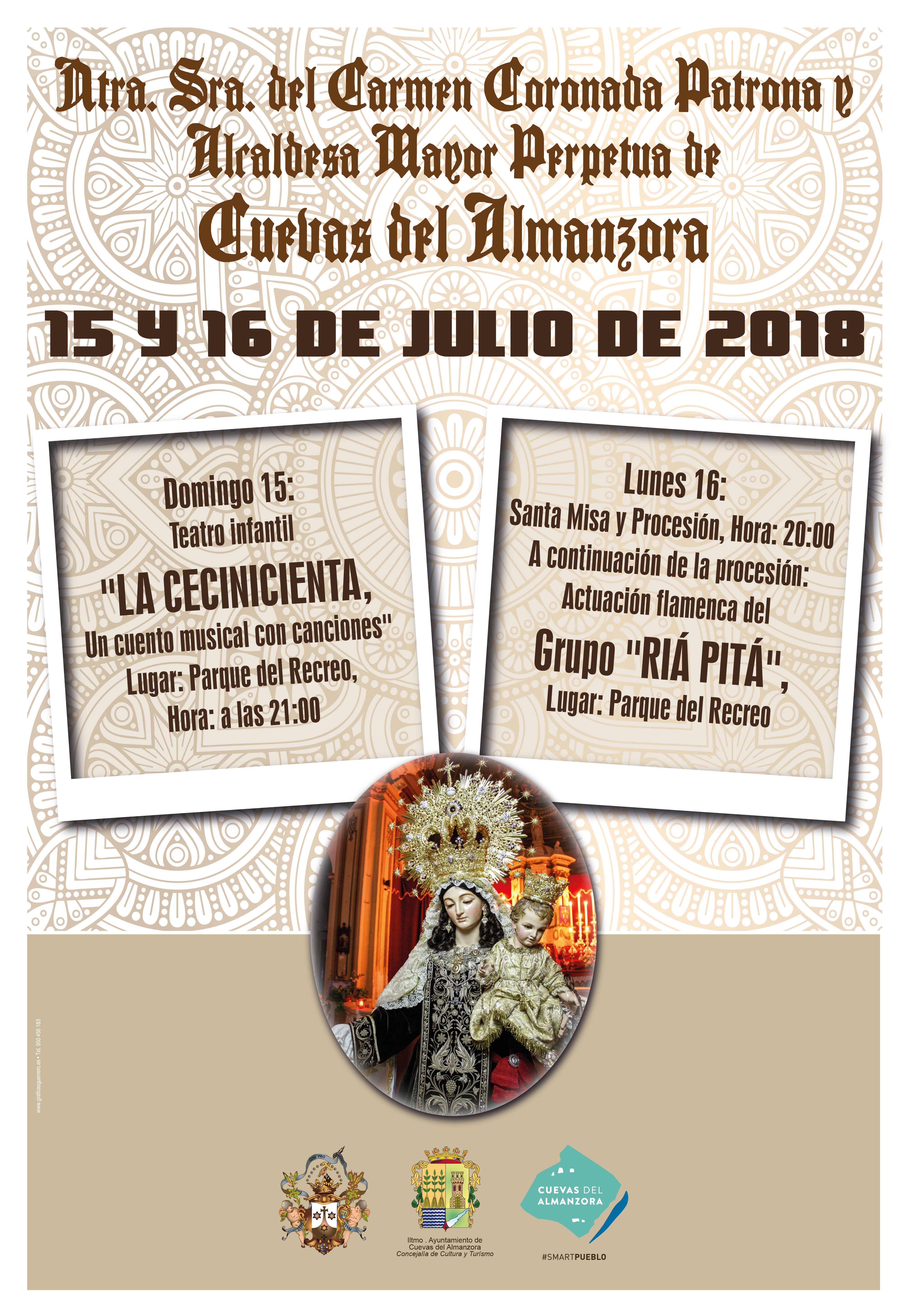 Fiestas patronales en honor de la Virgen del Carmen 2018 Cuevas del Almanzora
